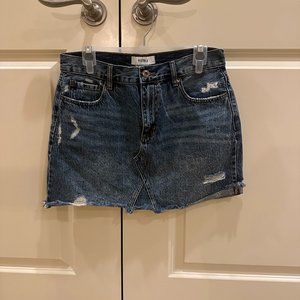 Pistola Distressed Denim Skirt
